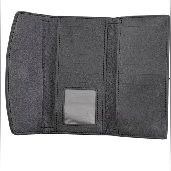 BY:KY Black Houndstooth Pattern Faux Leather Wallet, Factory Sealed - Picture 6 of 6